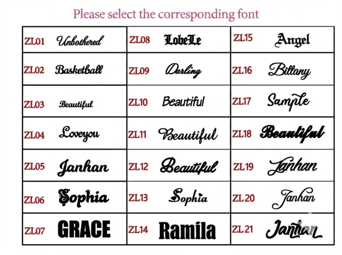 字体 Custom Name Necklace With Butterfly