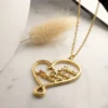 Custom Family or Friends 1-5 Names Heart Necklace