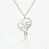 Custom Family or Friends 1-5 Names Heart Necklace