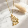 Custom Dainty Name Butterfly Necklace