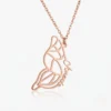 Custom Dainty Name Butterfly Necklace