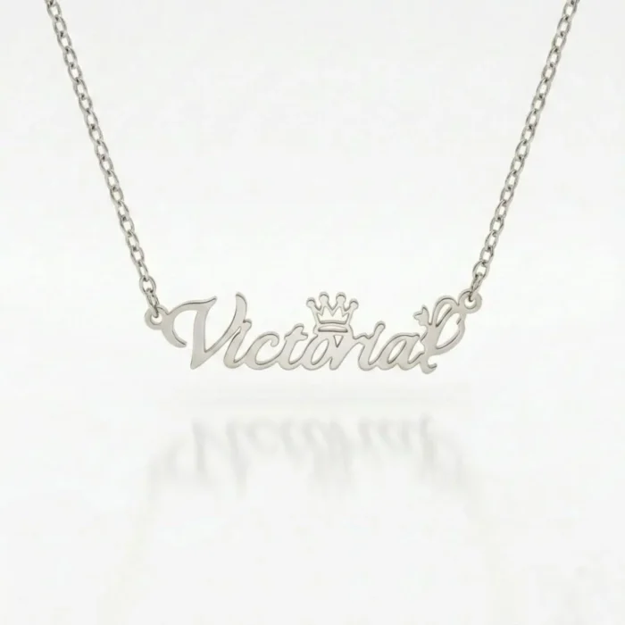 Bespoke Crown Name Jewelry  Necklace Custom