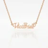 Bespoke Crown Name Jewelry  Necklace Custom