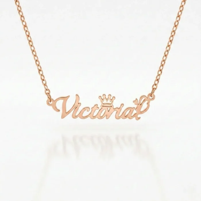 Bespoke Crown Name Jewelry  Necklace Custom