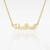 Bespoke Crown Name Jewelry  Necklace Custom