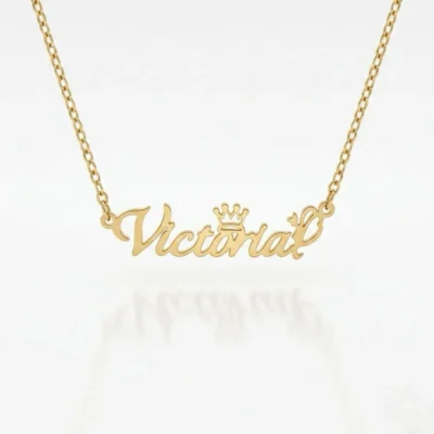 Bespoke Crown Name Jewelry  Necklace Custom