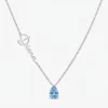 Dainty Custom Birthstone Teardrop Jewerly Name Necklace