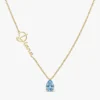 Dainty Custom Birthstone Teardrop Jewerly Name Necklace